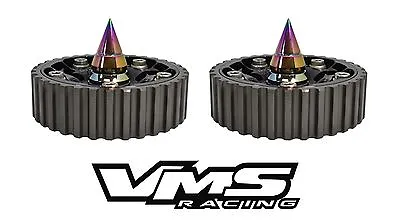 Vms Racing Cam Gear Bolts W/ Spikes Neo Chrome For Honda Preldue Dohc H22 H23 • $29.95