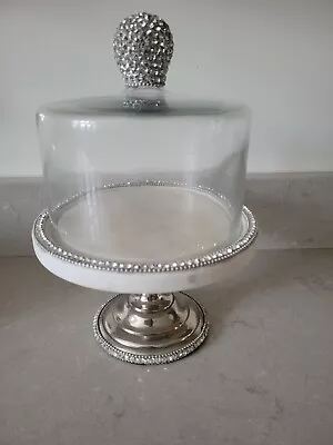 Cake Stand And Glass Dome- Hand Crafted Item Wedding Party • £30