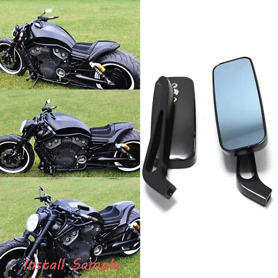 $42.25 • Buy Black Rectangle Motorcycle Rear View Mirrors For 2018 Suzuki Boulevard M109R AUS