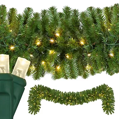 Prelit/Unlit Sequoia Fir Commercial Grade LED Christmas Garland Decoration 9' • $154.99