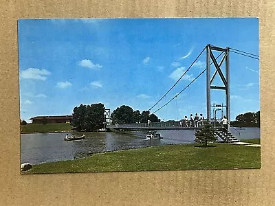 Postcard Mahomet IL Illinois Lake Of The Woods Little Golden Gate Bridge Vintage • $4.99