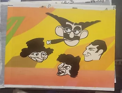 Rare Marx Brothers Animation Cel Background Classic Cartoons Mid Century • $699