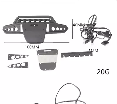 For DJ 1/18 TRX4M Illuminatable Land Rover LeBron 6-light Front Bumper Parts ** • $45.14