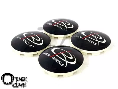 Rota Wheels Center Caps Black Dome 4pcs Replacement 15  16  Circuit 8 Grid • $50