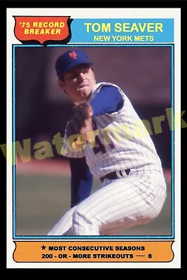 1976 Style TOM SEAVER Mets Record Breaker Poster MLB Sports Photo 16x24in • $49