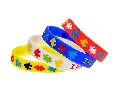 £2.99 • Buy 1 X Kids Autism Awareness Medical Alert Silicone Wrist Band Bracelet