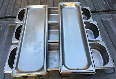 LOT Of 5 HALF SIZE LONG 2.5'' Deep & Shallow Stainless Steel Steam Table Pans • $28.99