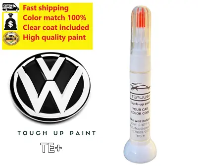 VOLKSWAGEN L041 EBENHOLZSCHWARZ Touch Up Paint Pen With Brush (SCRATCH REPAIR) • $14.49
