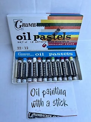 Vintage Artists Grumbacher Oil Pastels 22-12 Brilliant Color NOS HTF (12pack) • $29.95