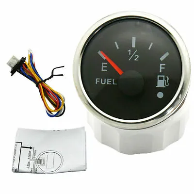 52mm Gas Fuel Level Gauge 240-33ohms/0-190ohms Black For Car Marine UTV US STOCK • $19.76