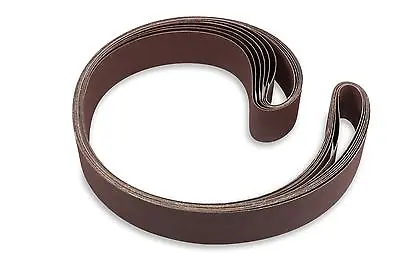2 X 72 Inch 80 Grit Flexible Aluminum Oxide Multipurpose Sanding Belts 6 Pack • $27.39
