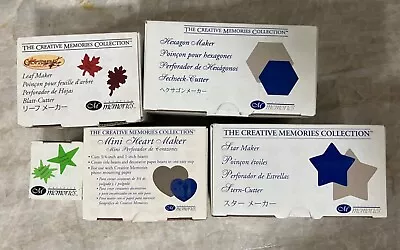 Lot 5 CREATIVE MEMORIES COLLECTION STAR MINI HEART LEAF HEXAGON GALAXY MAKER • $9.99