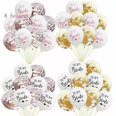 10pc Bachelorette Party Team Bride To Be Latex Balloon Wedding Hen Night Golden • $11.96