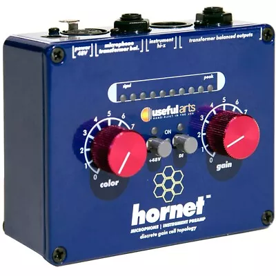 Useful Arts Hornet Microphone/Instrument Preamp With 48V Phantom & Color Control • $279