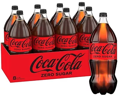 Coca-Cola Zero Sugar Soft Drink Multipack Bottles 8 X 2L • $39.85
