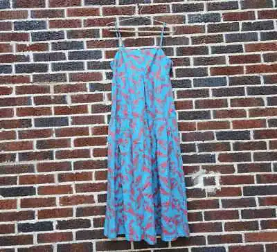 New Women's 2 4 6 8 14 J Crew Factory Lobster Print Tie Back Maxi Dress • $89.99
