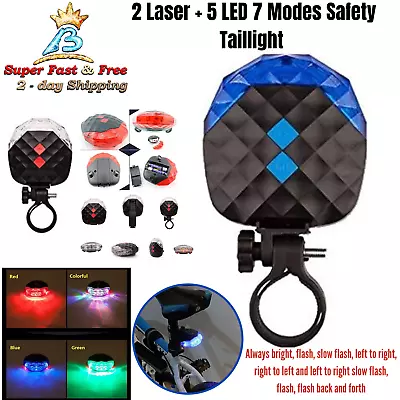 LED Safety Light Mountain Bike 7 Modes Cycling Bicycle Bike Taillight Flashing  • $15.09