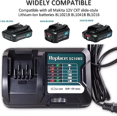 Battery Charger 12V 10.8V For Makita Li-ion BL1021B BL1015 BL1016 BL1041B DC10WD • $14.89