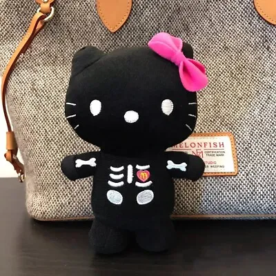 The Night Skeleton Hello Kitty Plush Doll Keychain Backpack Shoulder Bag Pendant • $10.69