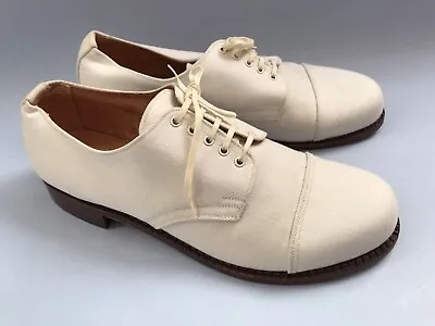 £40 • Buy WW2 Style German 1980s Officer White Shoes For Tropical Dress Uniform