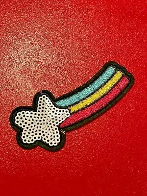 Sew Iron On Patches Embroidery Cloth Stickers Fabric Patches Sequin RAINBOW STAR • $1