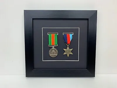 £18 • Buy Military World WarSport Medal Display 3D Box Frame For Two Medal In Black Mount