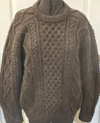 Donegal Collection Aran Handknit By Magee Men's Med- Wool Fisherman Knit Brown • $75