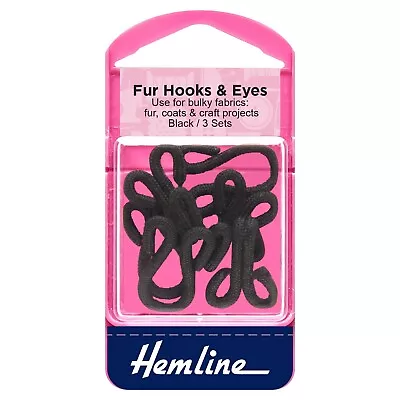 £5.63 • Buy Black Fur Hooks And Eyes: Size 3 - H402.B -  FREE POST