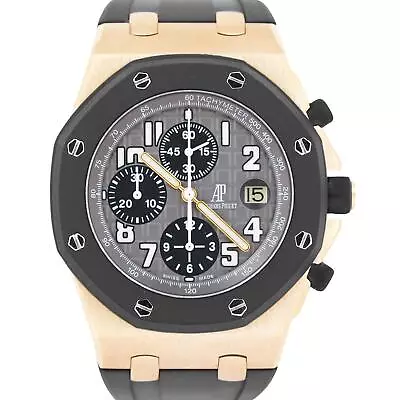 Audemars Piguet Royal Oak Offshore 18K ROSE GOLD Gray Chronograph 42mm 25940OK • $26993.62