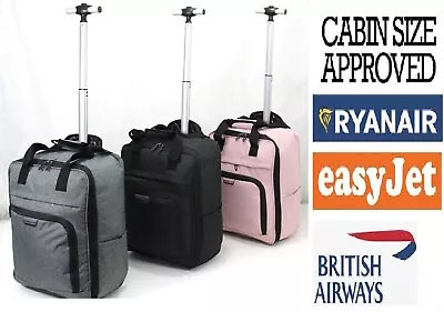 Cabin Flight Bag Trolley Travel Hand Luggage Suitcase  Easy Jet Under Seat • £17.99