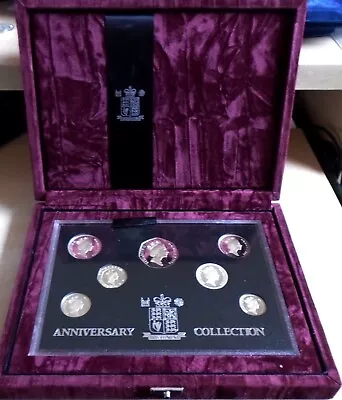 £35.07 • Buy 1996 UK Silver Proof Set, 7 .925 Silver Coins, Case, Box, Certificate, Excellent