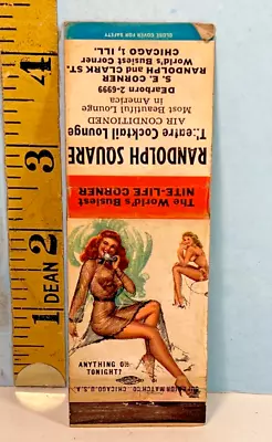 Vintage Pinup Girl  Anything On Tonight  Billboard Matchbook • $10.98