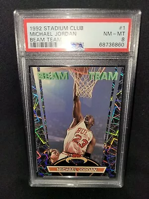1992 Stadium Club Beam Team #1 Michael Jordan PSA 8 Looks Mint 🔥🔥 • $107.50