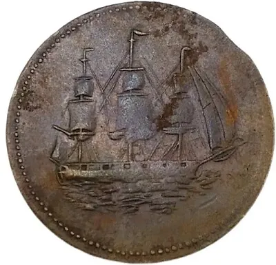 (1830's) Baltimore MD 8b (R-5) Ship & Shield Merchant Token  • $250
