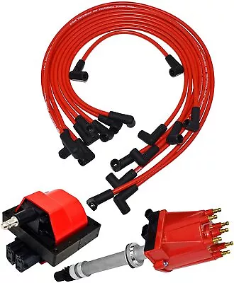 87 97 Chevy GMC TBI Distributor 8mm Spark Plug Wires E-Core Ignition Coil Set • $109.99