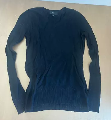 Target Mossimo Black Knit V Neck Womens Sweater Sz M • $5