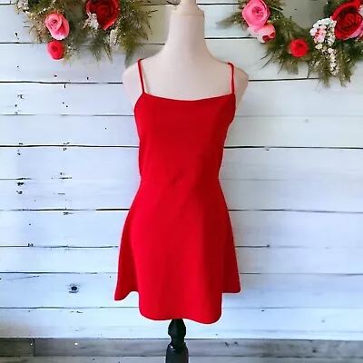 NEW Wild Fable Women's Bright Red Sleeveless Short Dress Fit And Flare Small NWT • $17.99