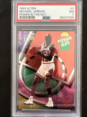 1993 Fleer Ultra Power In The Key Michael Jordan #2 PSA 7 NEAR MINT • $129.99