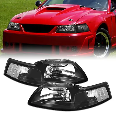 FOR 1999-2004 Ford Mustang V6 GT SVT Cobra Headlights Left+Right 99-04 EAW • $71.24