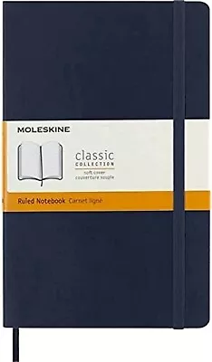 Moleskine Classic Notebook Soft Cover Large Ruled/Lined Sapphire Blue 192 Pages • $18.95