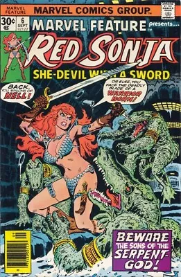 MARVEL FEATURE (Vol. 2) #6 VG Red Sonja Comics 1976 Stock Image • $5