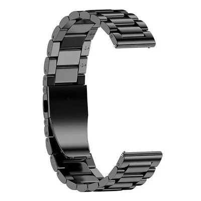 Solid Stainless Steel Bracelet Watch Band Strap Clasp Black 16/18/20/22/24mm  • $12.49