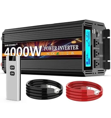 JARXIOKE 4000 Watt Power Inverter 12V DC To 110V 120V Converter Brand New!! • $119.99