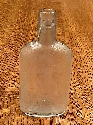 Old Whiskey Flask - Glass Liquor Bottle - Antique Cork Style (Empty) • $8.41