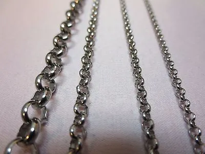 $5.57 • Buy 2.5/3/4/6/10mm  STAINLESS STEEL SILVER CROSS LINK ROLO ROPE CHAIN NECKLACE 7-44 
