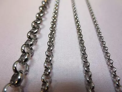 $5.57 • Buy 2.5/3/4/6/10mm  STAINLESS STEEL SILVER CROSS LINK ROLO ROPE CHAIN NECKLACE 7-44 