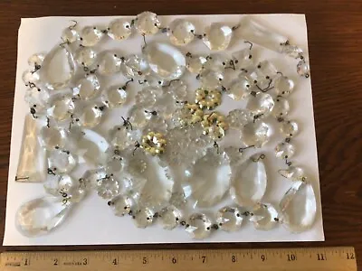 Over 50 Assorted Vintage Crystal Chandelier Pieces See Photos Lot #50 • $29.99