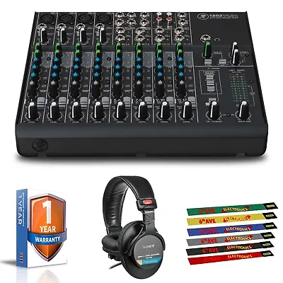 Mackie 1202VLZ4 8-Channel Ultra-Compact Mixer +Power Supply Professional Headph • $384.38