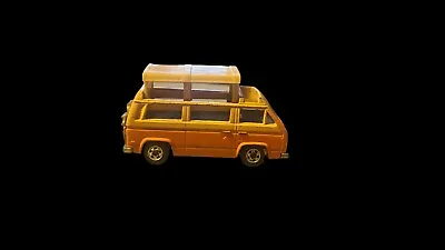 Vintage 1981 Hot Wheels VW Sunwagon Volkswagen Orange Tan Bus Camper Pop Up • $16.99