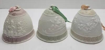 Vintage Lot Of 3 Lladro Christmas Bells - 1987 88 89. • $35